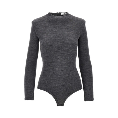 JIL SANDER Wool jersey bodysuit