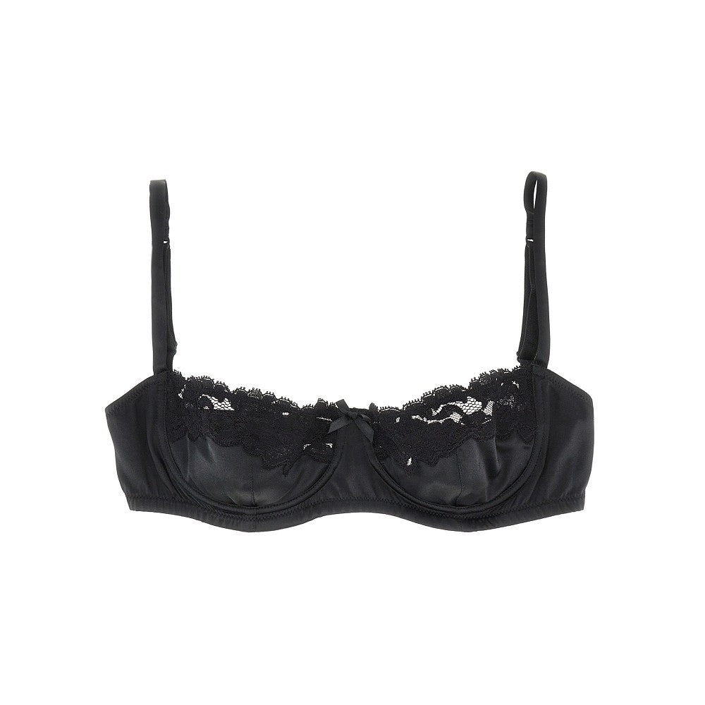 DOLCE&GABBANA Satin and lace balconette bra