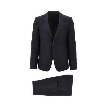 EMPORIO ARMANI Jacquard wool and silk David Line suit