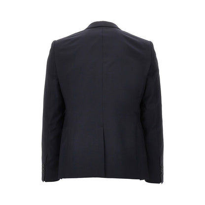EMPORIO ARMANI Jacquard wool and silk David Line suit
