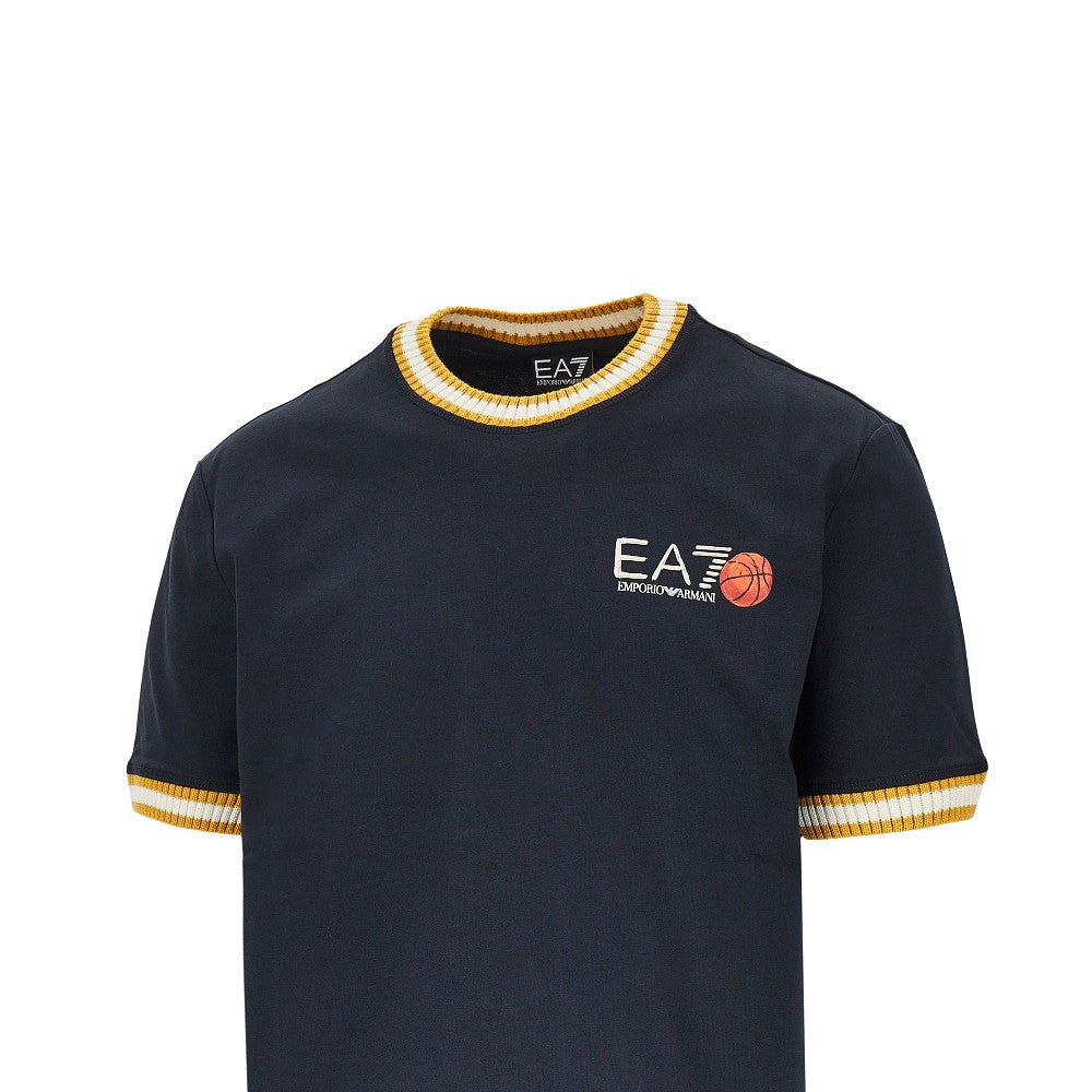 EA7 Cotton T-shirt with logo print