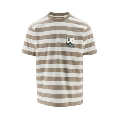 EMPORIO ARMANI Striped T-shirt with EA Club patch