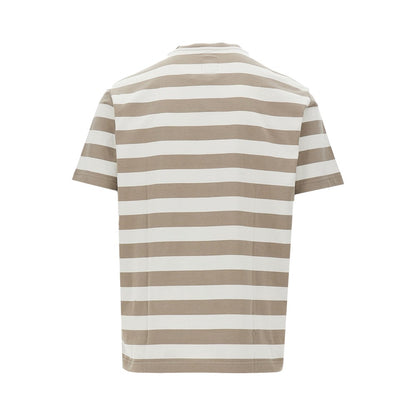 EMPORIO ARMANI Striped T-shirt with EA Club patch
