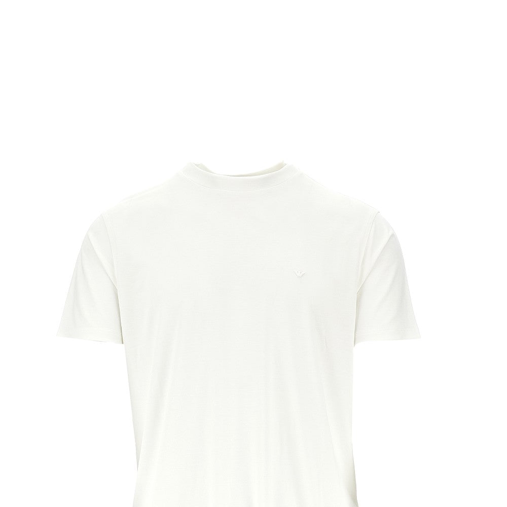 EMPORIO ARMANI Eagle embroidery modal-blend T-shirt