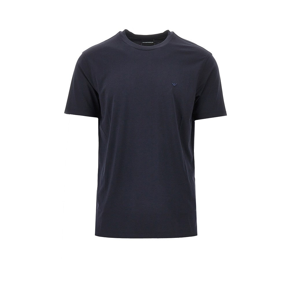 EMPORIO ARMANI Eagle embroidery modal-blend T-shirt