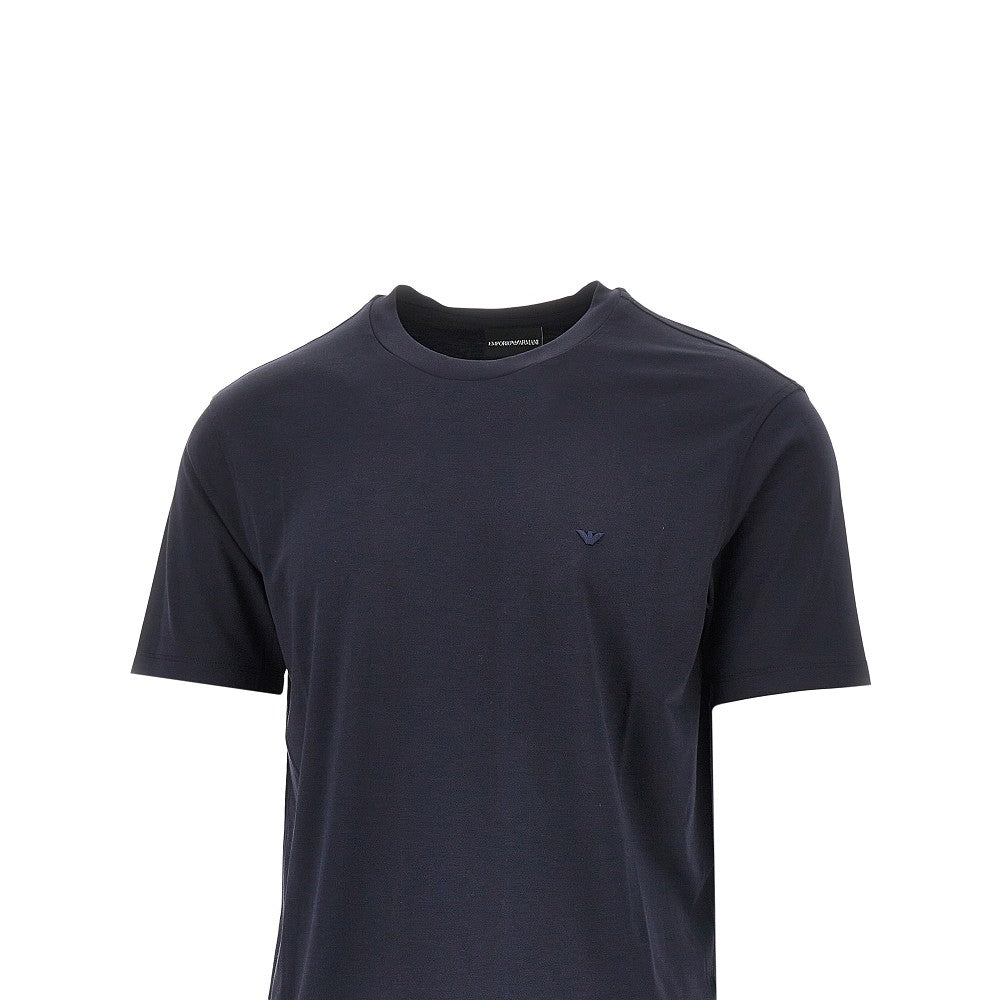 EMPORIO ARMANI Eagle embroidery modal-blend T-shirt