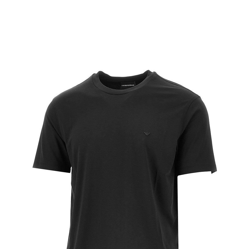 EMPORIO ARMANI Eagle embroidery modal-blend T-shirt