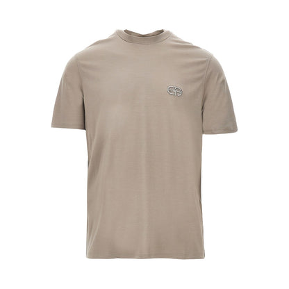 EMPORIO ARMANI Lyocell-blend jersey T-shirt with embroidery