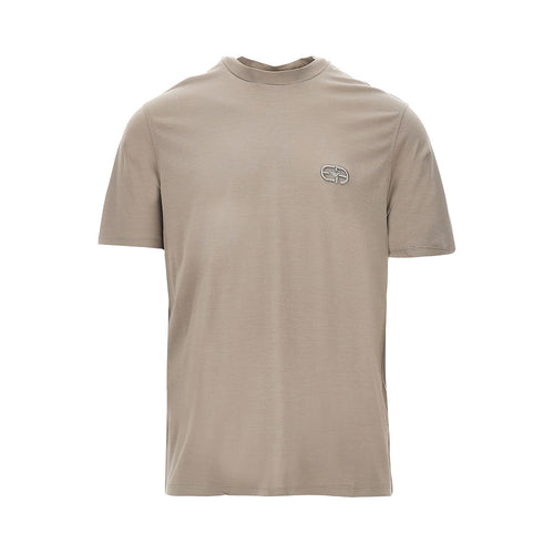 EMPORIO ARMANI Lyocell-blend jersey T-shirt with embroidery