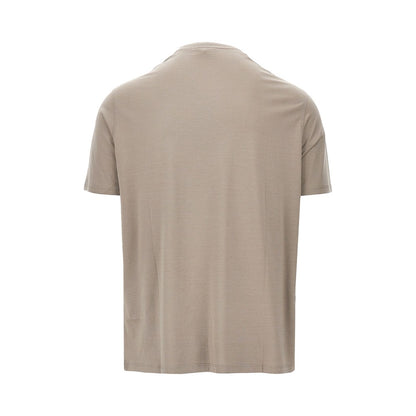 EMPORIO ARMANI Lyocell-blend jersey T-shirt with embroidery