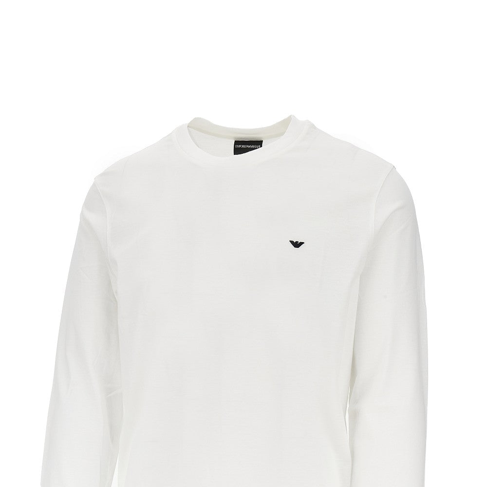 EMPORIO ARMANI Lyocell and cotton blend T-shirt with logo