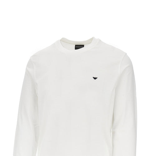 EMPORIO ARMANI Lyocell and cotton blend T-shirt with logo