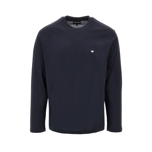 EMPORIO ARMANI Lyocell and cotton blend T-shirt with logo