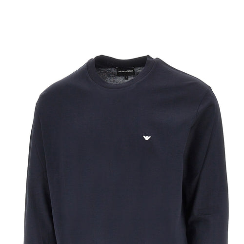 EMPORIO ARMANI Lyocell and cotton blend T-shirt with logo