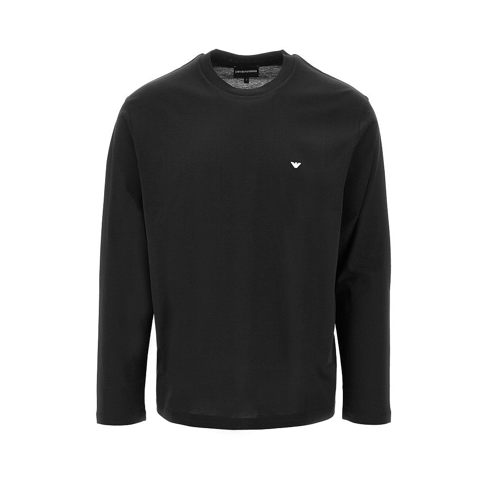 EMPORIO ARMANI Lyocell and cotton blend T-shirt with logo