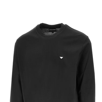 EMPORIO ARMANI Lyocell and cotton blend T-shirt with logo