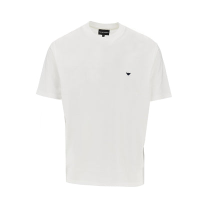 EMPORIO ARMANI Lyocell and cotton blend T-shirt with logo