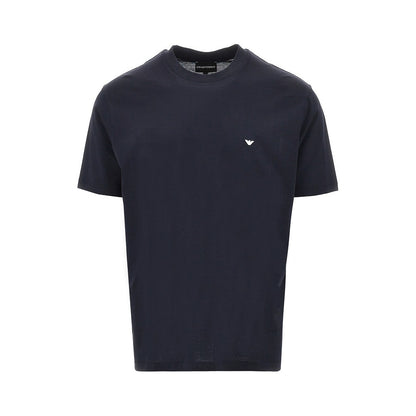 EMPORIO ARMANI Lyocell and cotton blend T-shirt with logo