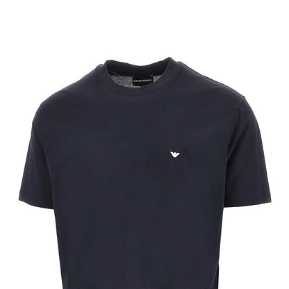 EMPORIO ARMANI Lyocell and cotton blend T-shirt with logo