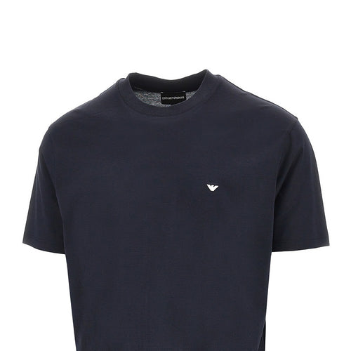 EMPORIO ARMANI Lyocell and cotton blend T-shirt with logo
