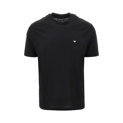 EMPORIO ARMANI Lyocell and cotton blend T-shirt with logo