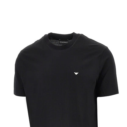 EMPORIO ARMANI Lyocell and cotton blend T-shirt with logo