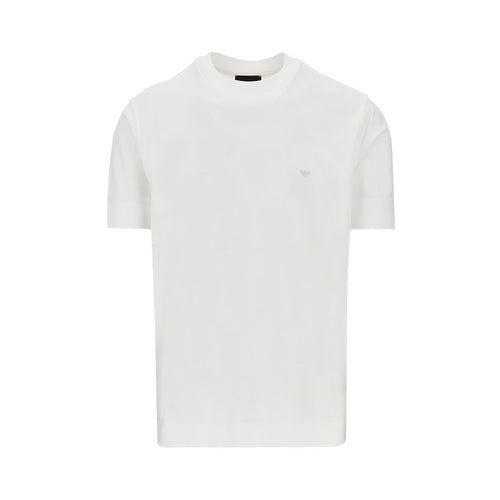 EMPORIO ARMANI Lyocell and cotton blend T-shirt with logo
