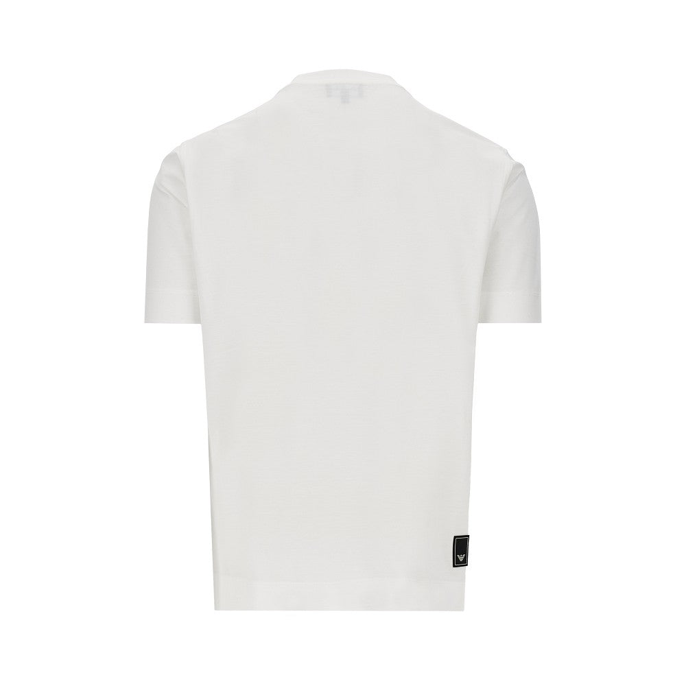 EMPORIO ARMANI Lyocell and cotton blend T-shirt with logo