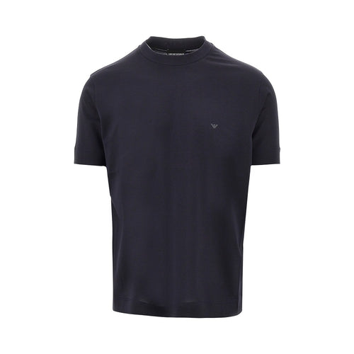 EMPORIO ARMANI Lyocell and cotton blend T-shirt with logo