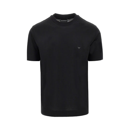 EMPORIO ARMANI Lyocell and cotton blend T-shirt with logo