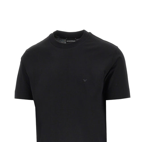 EMPORIO ARMANI Lyocell and cotton blend T-shirt with logo