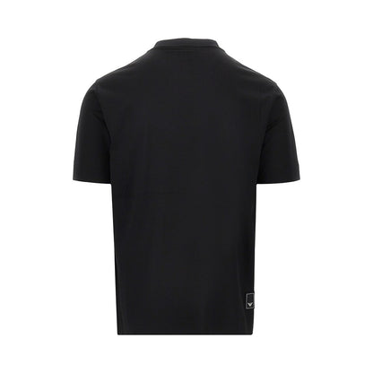 EMPORIO ARMANI Lyocell and cotton blend T-shirt with logo