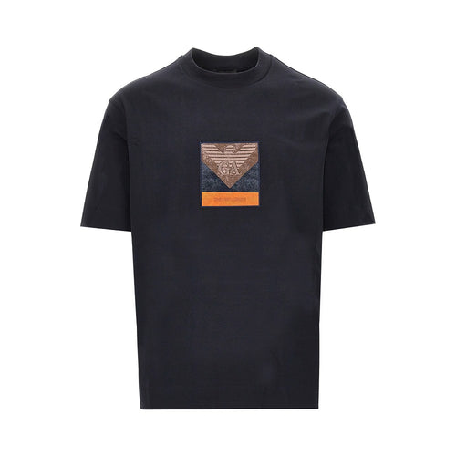 EMPORIO ARMANI Jersey T-shirt with logo patch