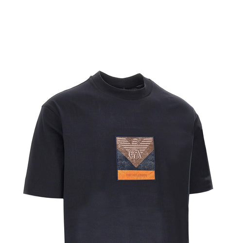 EMPORIO ARMANI Jersey T-shirt with logo patch