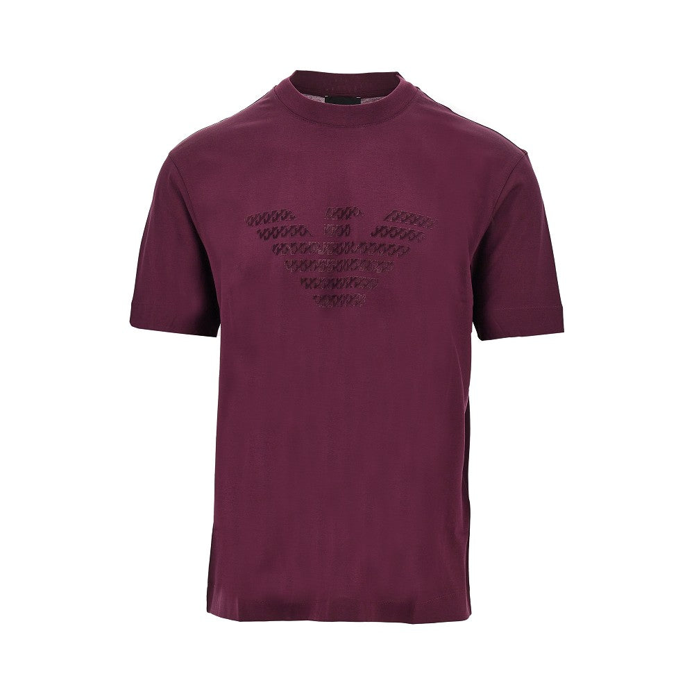 EMPORIO ARMANI Lyocell and cotton blend T-shirt with logo