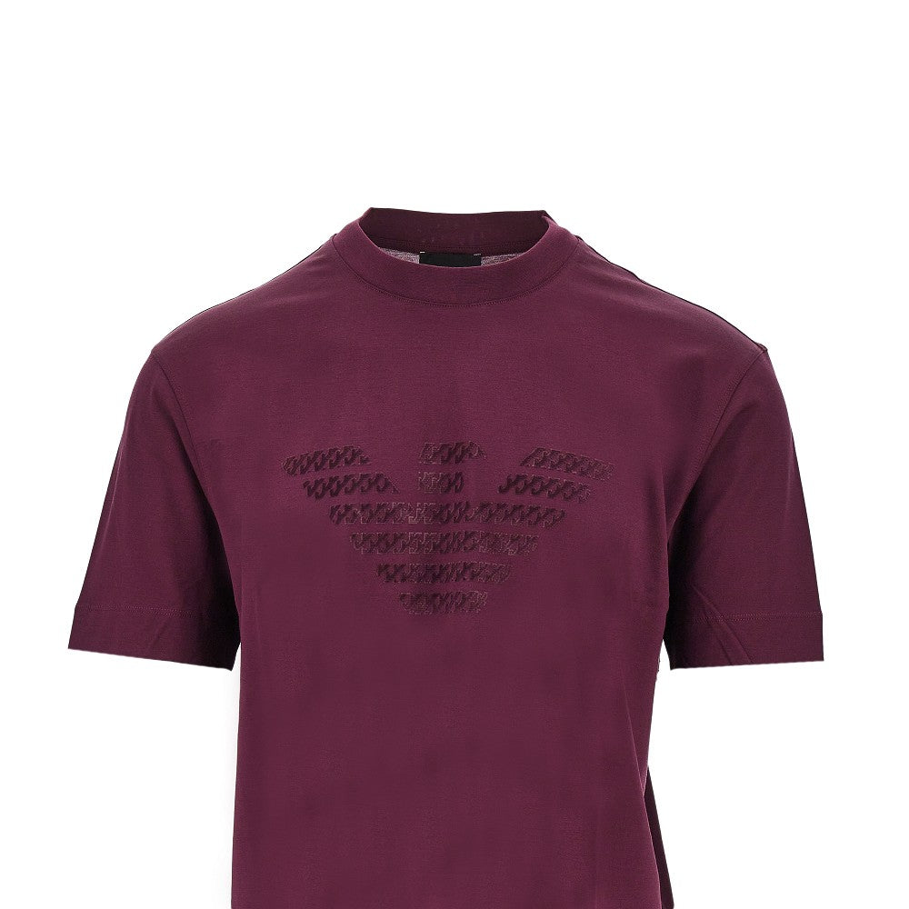 EMPORIO ARMANI Lyocell and cotton blend T-shirt with logo