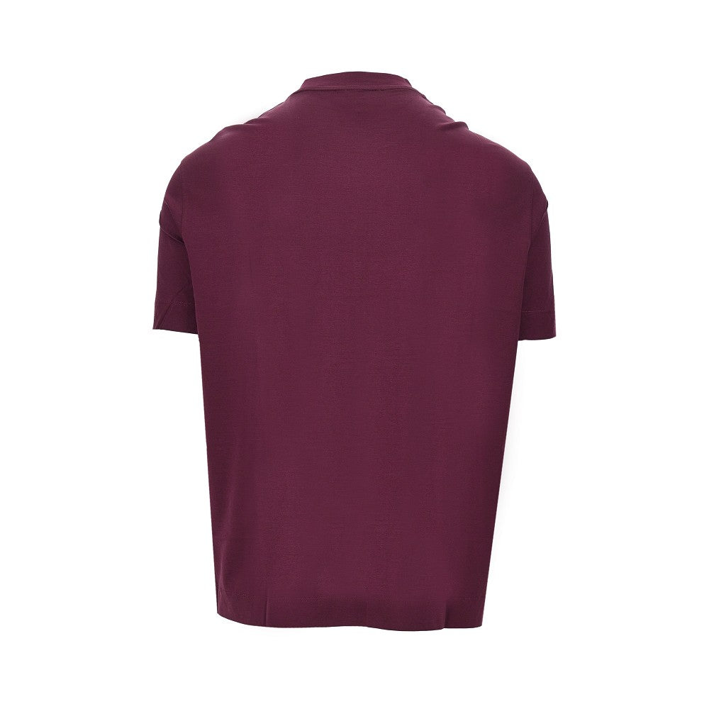 EMPORIO ARMANI Lyocell and cotton blend T-shirt with logo