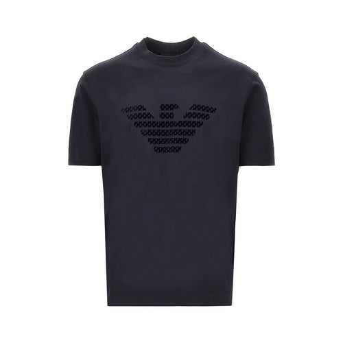 EMPORIO ARMANI Lyocell and cotton blend T-shirt with logo
