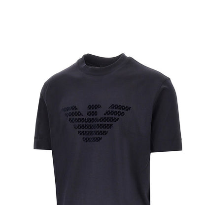 EMPORIO ARMANI Lyocell and cotton blend T-shirt with logo