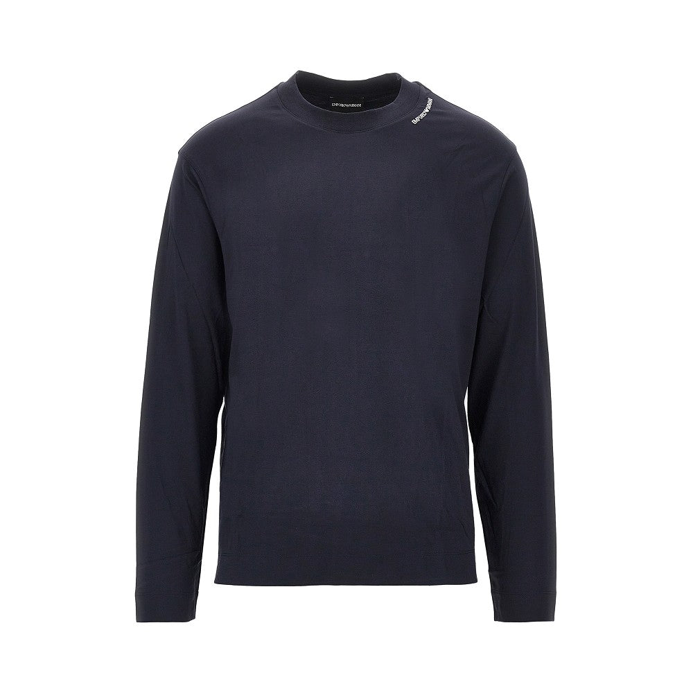 EMPORIO ARMANI Stretch jersey T-shirt with logo embroidery