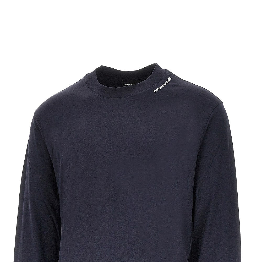 EMPORIO ARMANI Stretch jersey T-shirt with logo embroidery