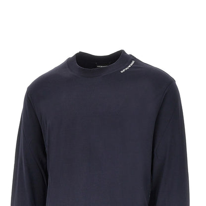 EMPORIO ARMANI Stretch jersey T-shirt with logo embroidery