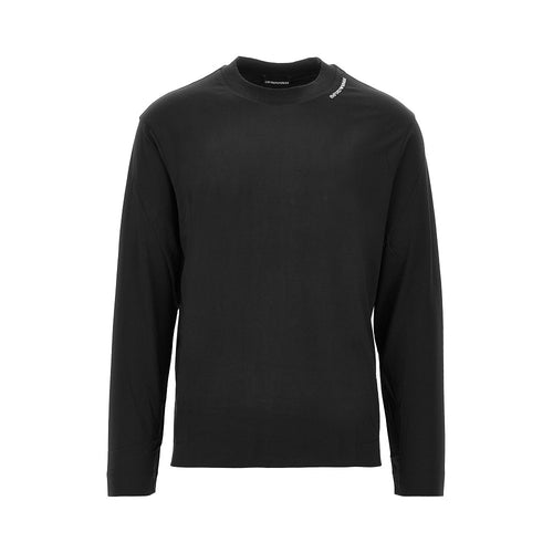 EMPORIO ARMANI Stretch jersey T-shirt with logo embroidery