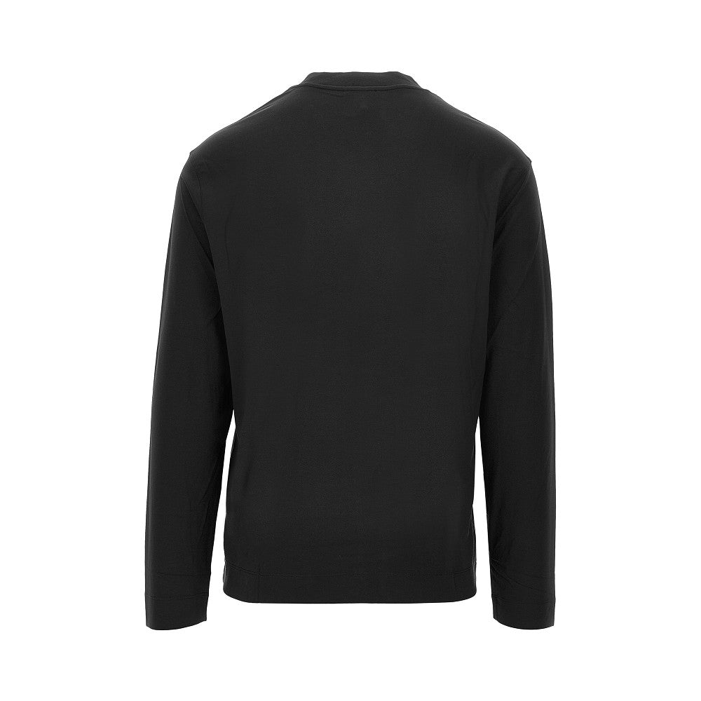 EMPORIO ARMANI Stretch jersey T-shirt with logo embroidery