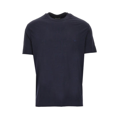 EMPORIO ARMANI Stretch jersey T-shirt with Eagle embroidery