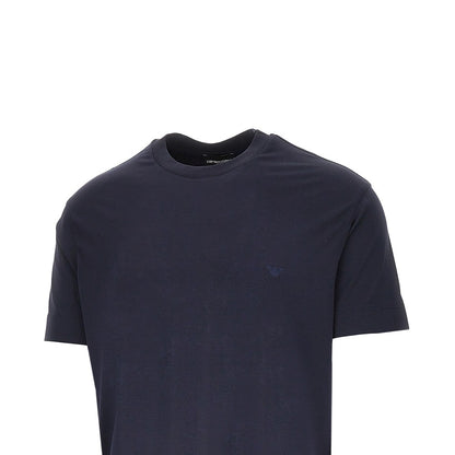 EMPORIO ARMANI Stretch jersey T-shirt with Eagle embroidery