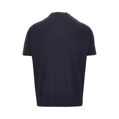 EMPORIO ARMANI Stretch jersey T-shirt with Eagle embroidery