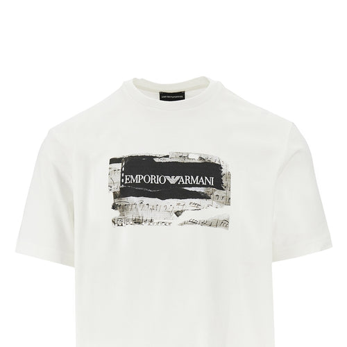 Emporio Armani Logo embroidery and print T-shirt