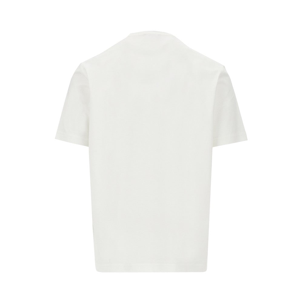Emporio Armani Logo embroidery and print T-shirt