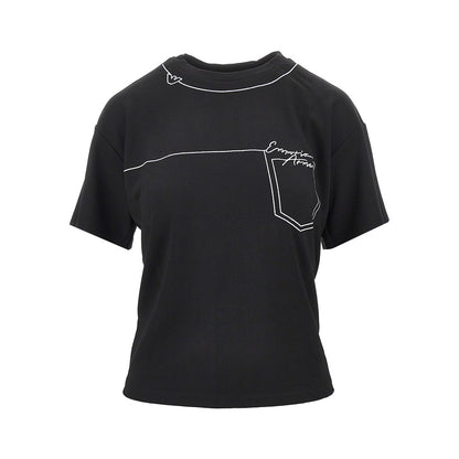 Emporio Armani Embroidered interlock jersey T-shirt